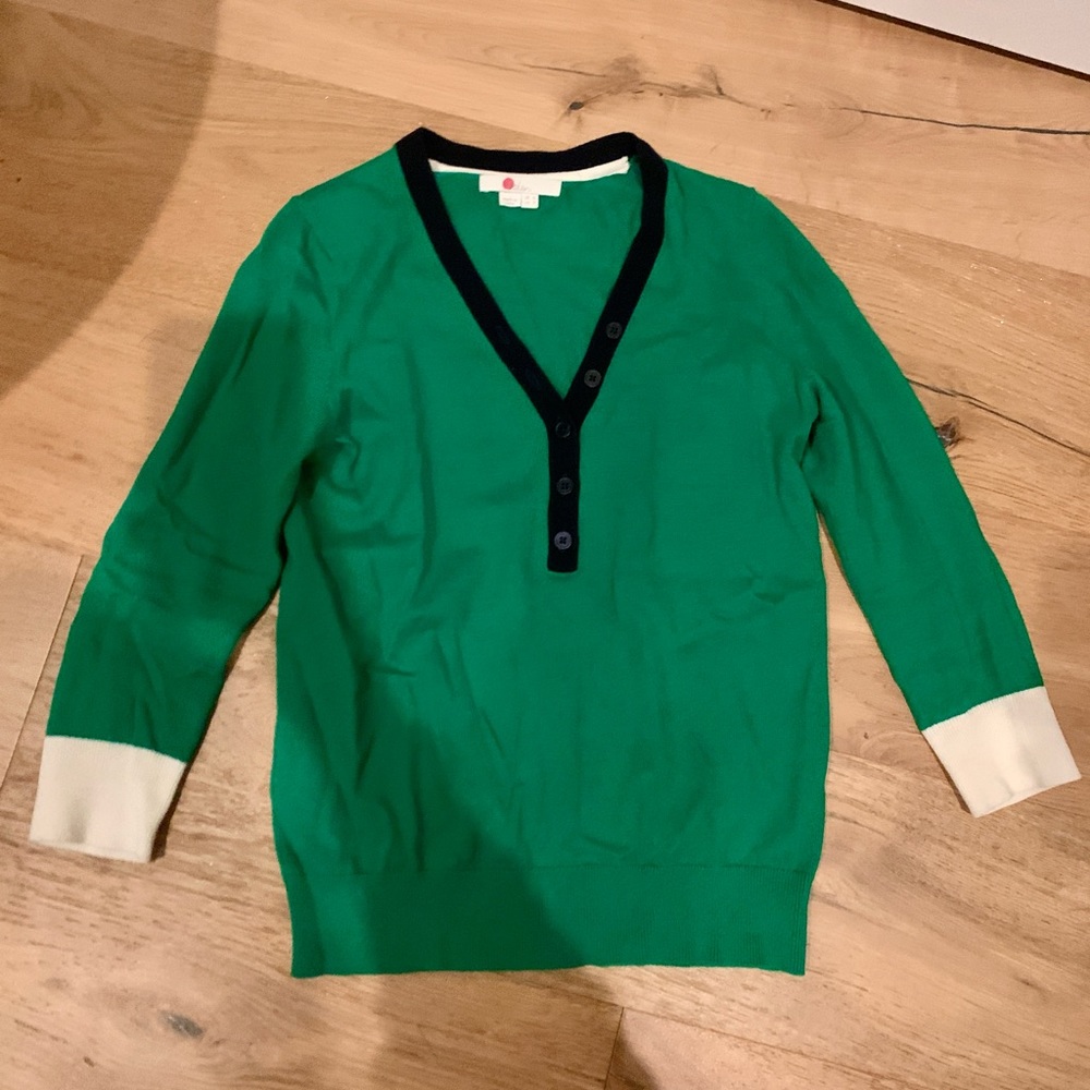 Boden Wiltshire Henley sweater bright green size US 2